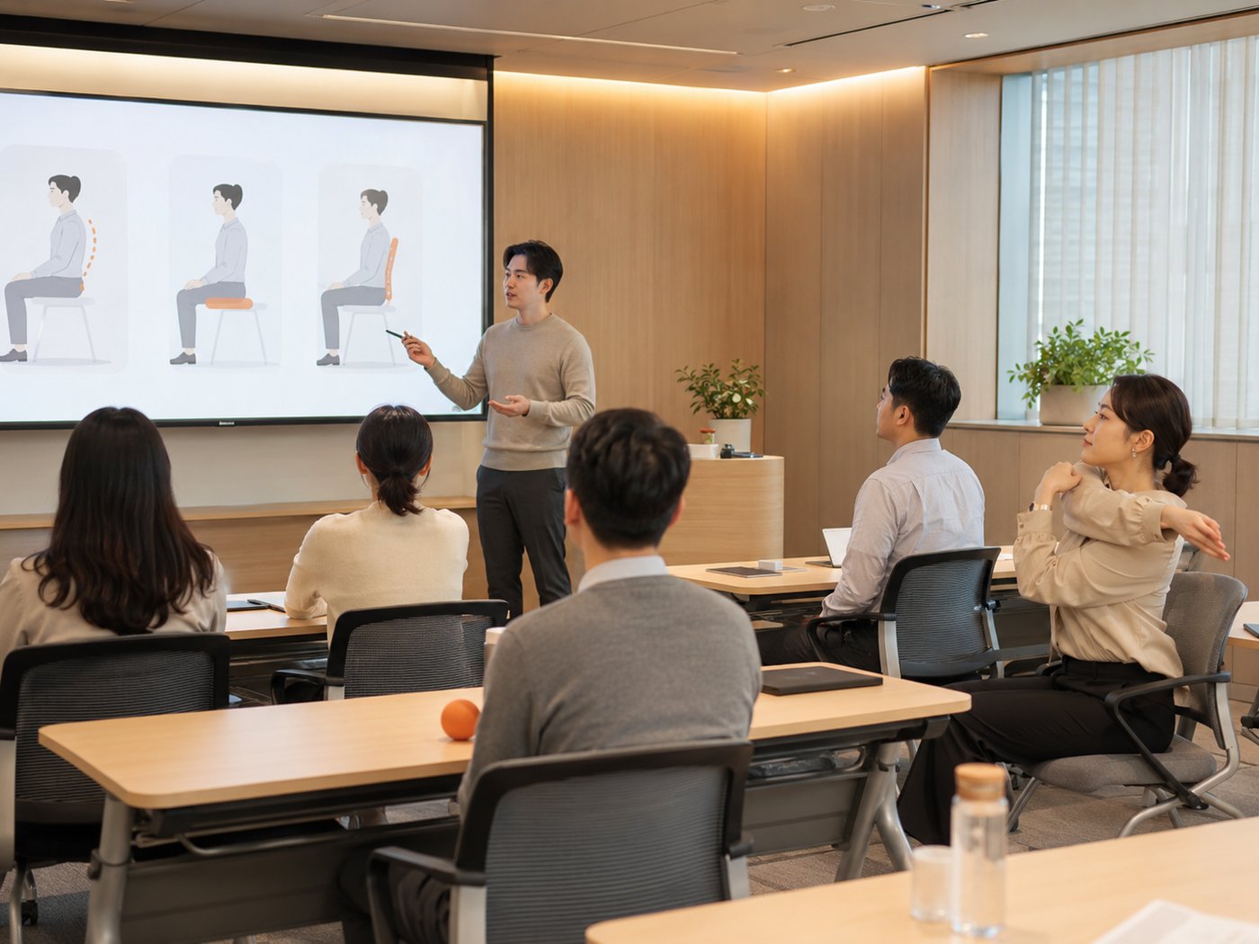 기업 임직원을 대상으로 진행하는 자세관리 웰니스 워크샵